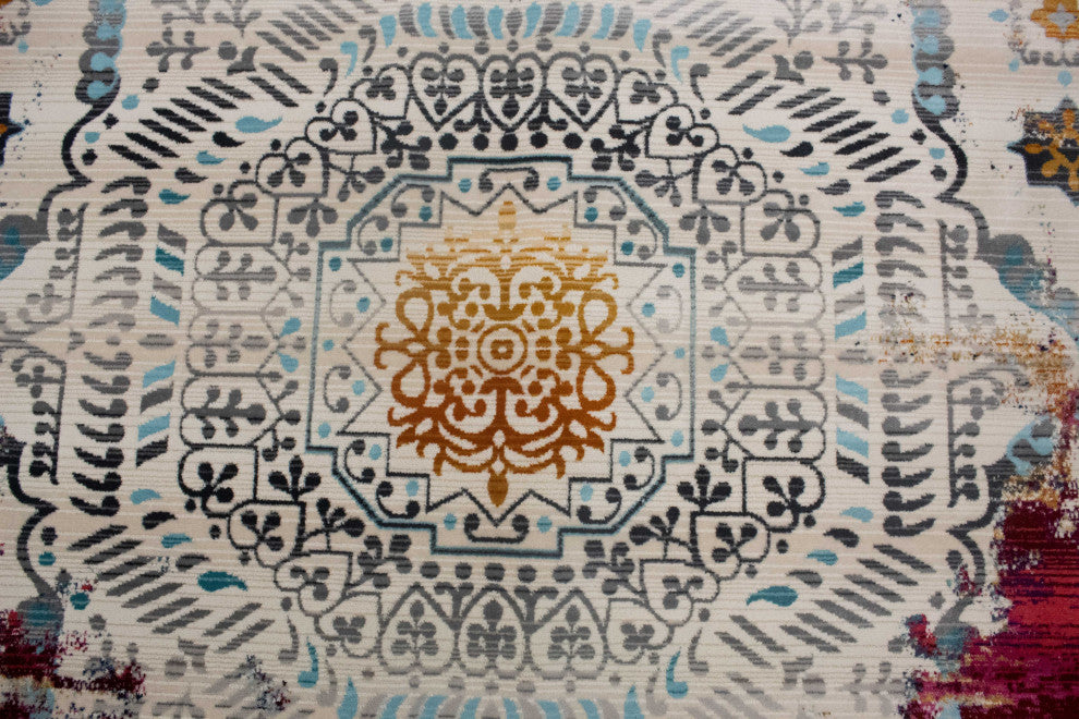 Noori Rug Latif Sandi Ivory/Red Rug