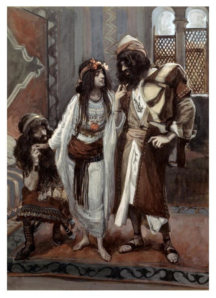 "Harlot of Jericho and The Two Spies" Paper Print by James Tissot, 23"x32"