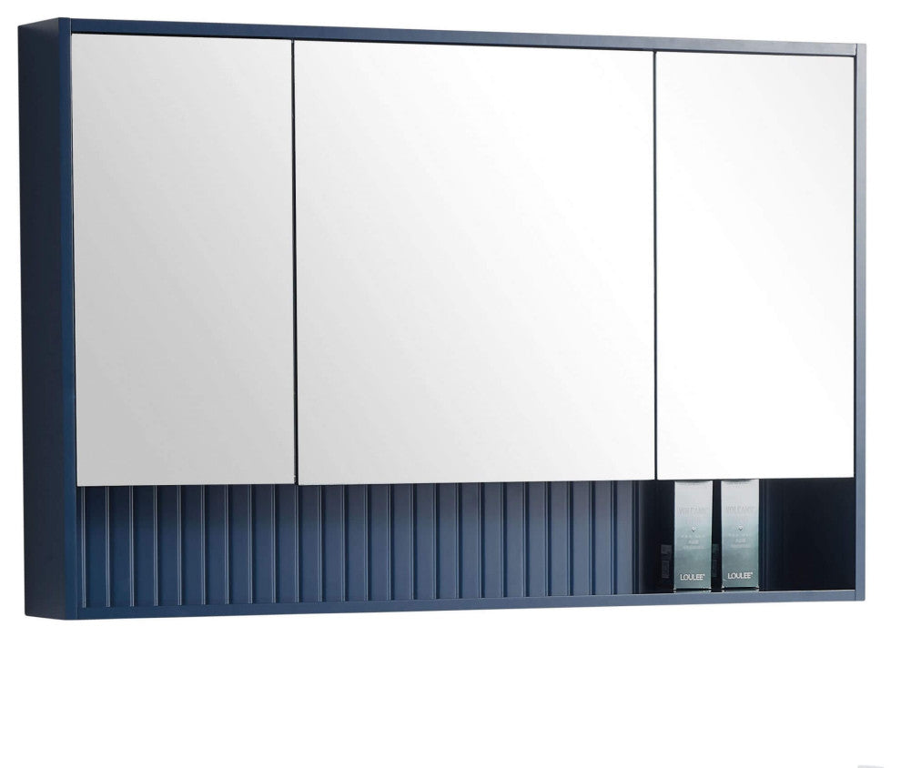 Venezian 18" Medicine Cabinet, Navy Blue, 45"