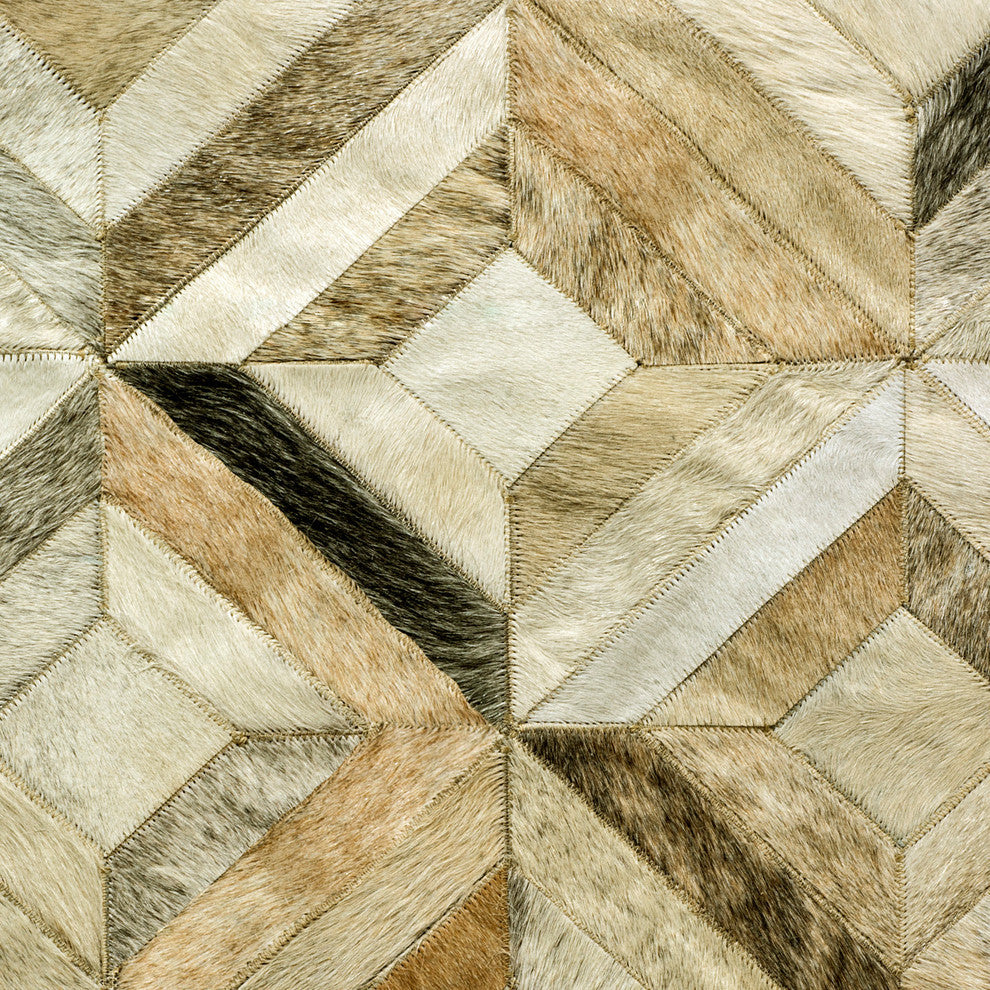 Cowhide Patchwork Rug, Pandora, Morph, 6' X 9'