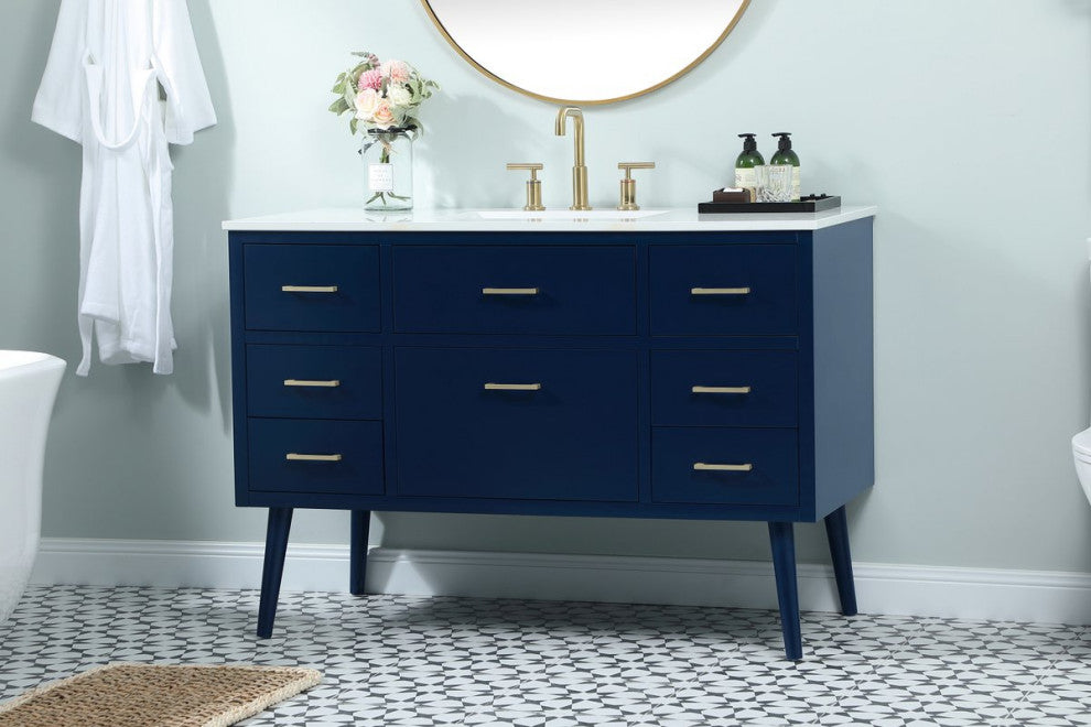 Home Living 48" Bathroom Vanity, Blue