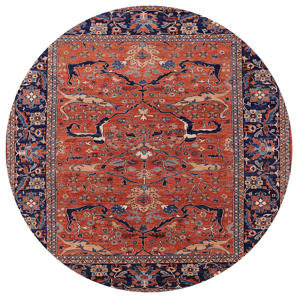 Ahgly Company Indoor Round Mid-Century Modern Area Rugs, 4' Round