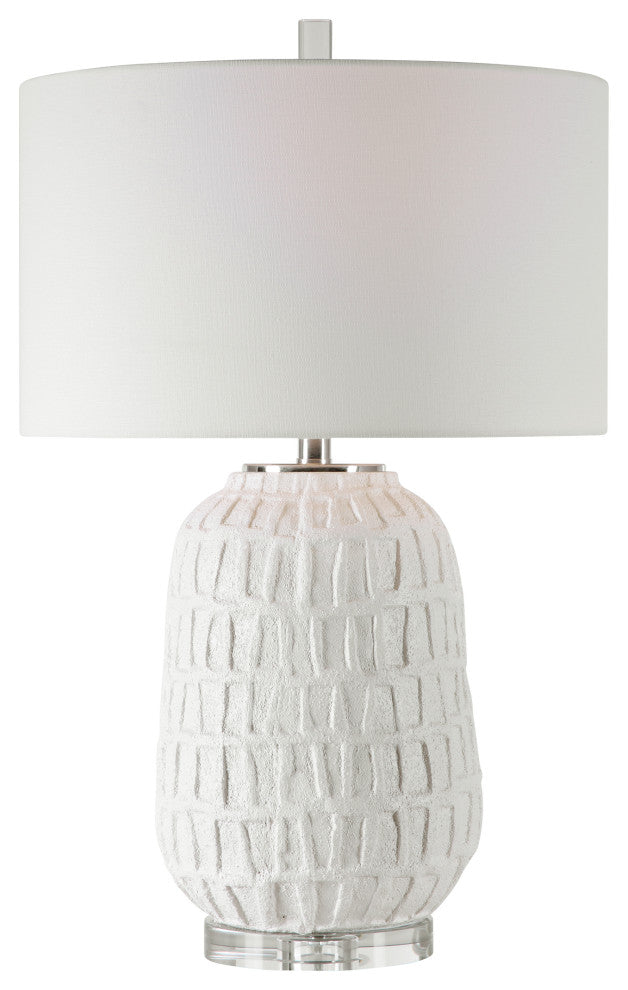 Uttermost Caelina Textured White Table Lamp