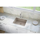 LKQS35SM Drain Fitting with Removable Basket Strainer and Stopper Silvermist