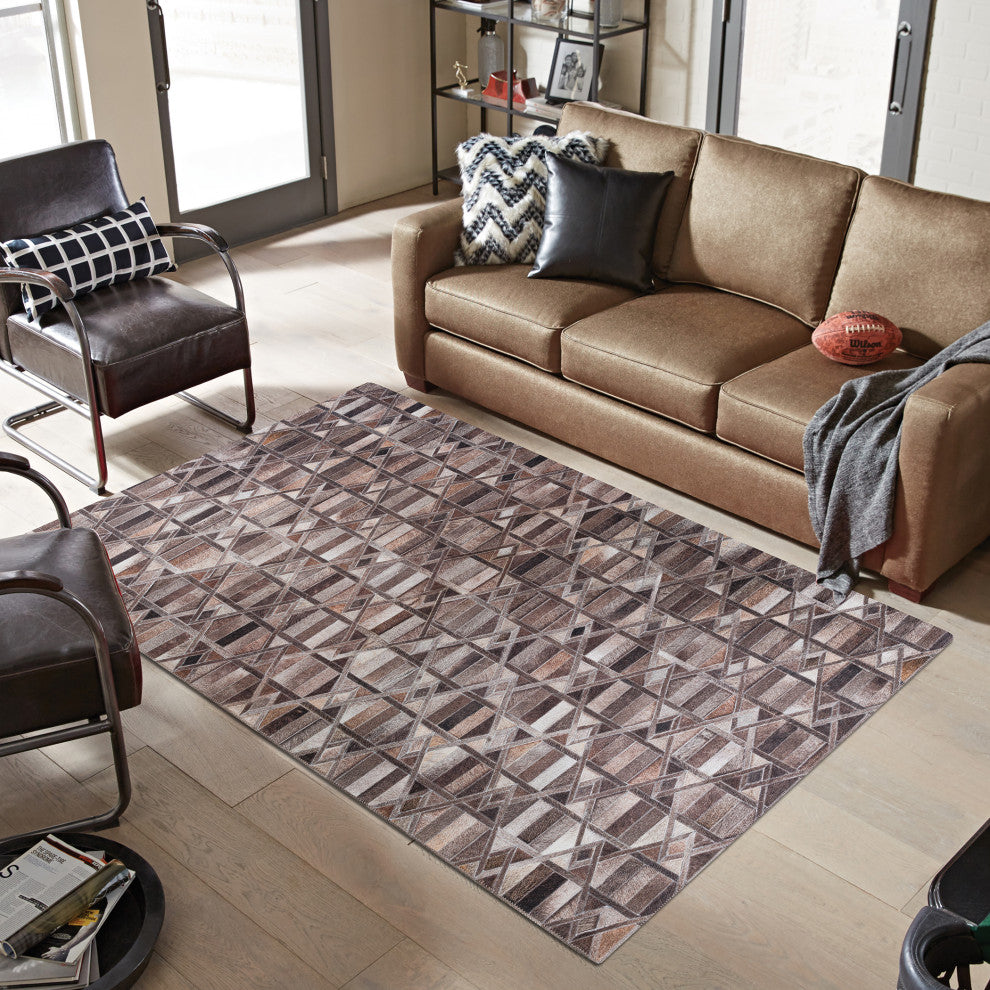 Indoor/Outdoor Stetson SS4 Flannel Machine Washable 8' x 10' Rug