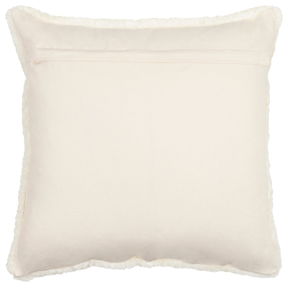 Surya Northland Cream Pillow Shell With Down Insert 20"H X 20"W