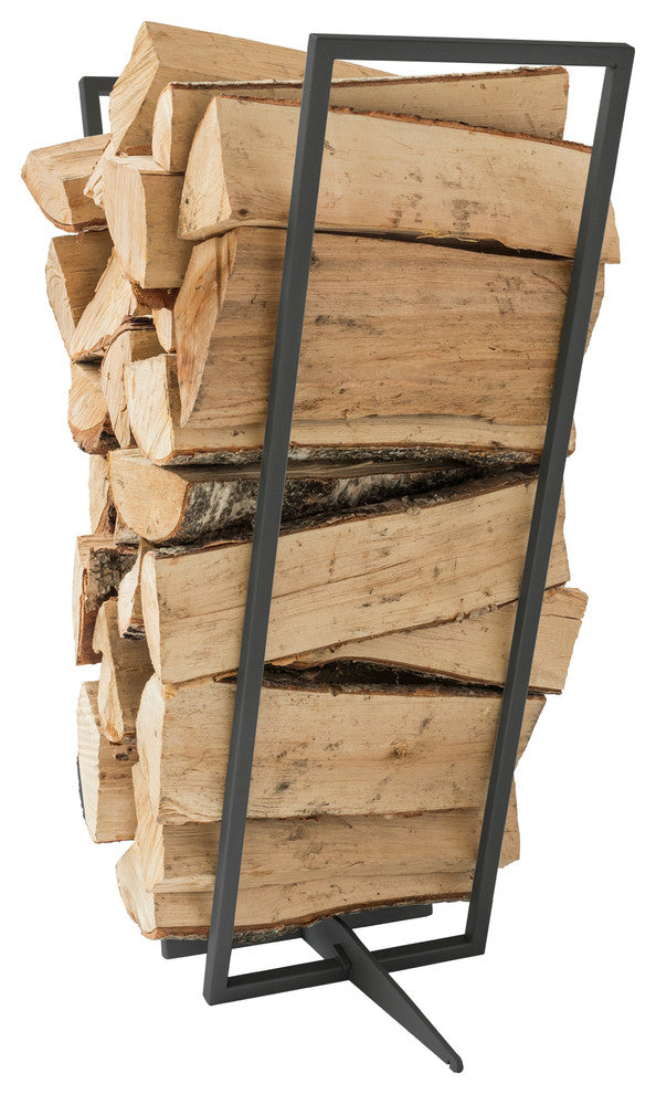 Firewood Rack Transparent, Black