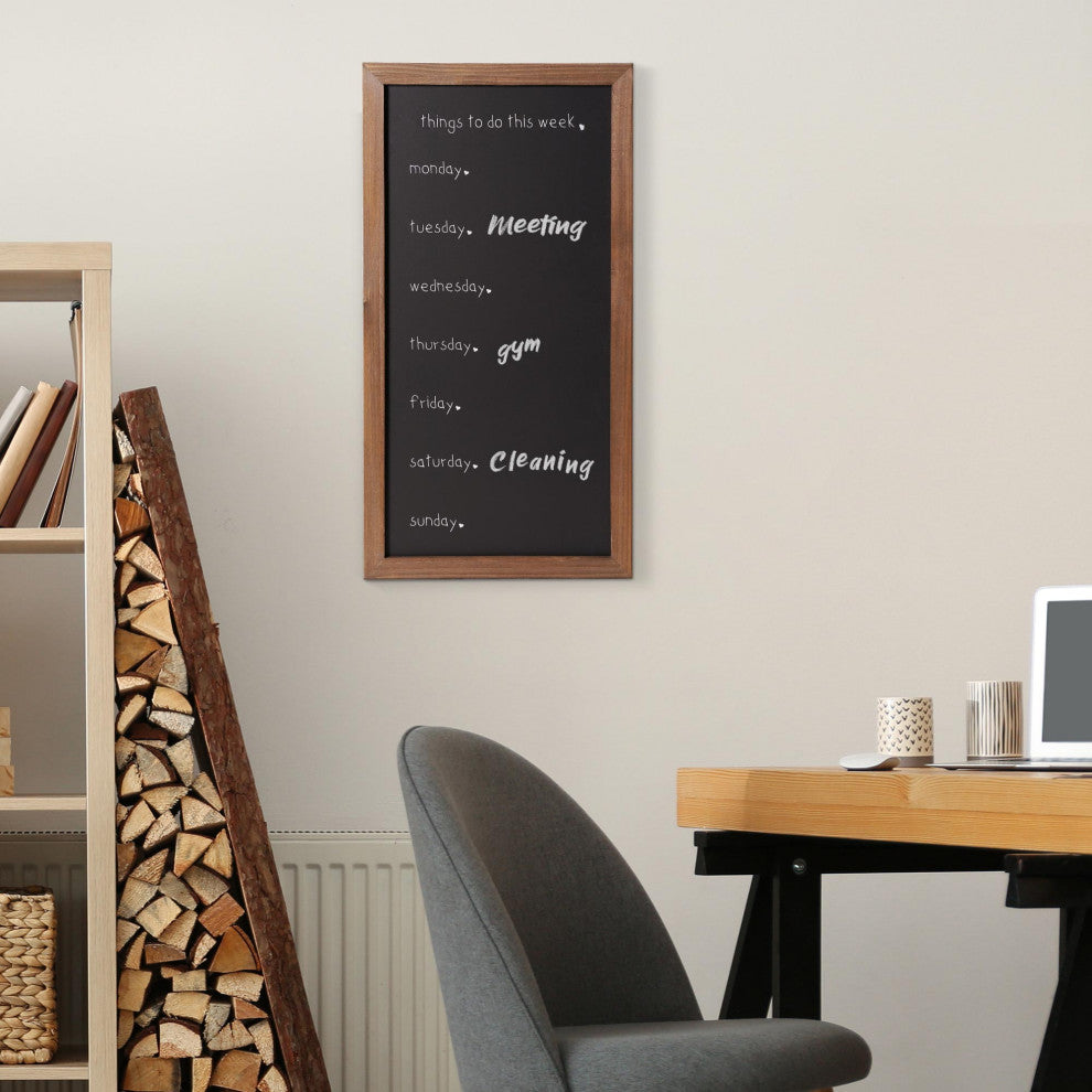 Addie Joy Things to do this Week chalkboard planner- Black/Tan Frame