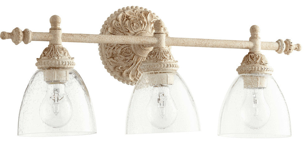 5257-3-70 Transitional Light Vanity, Persian White With Clear/Seeded