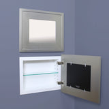 14x11 Landscape Mirrored Medicine Cabinet, Silver