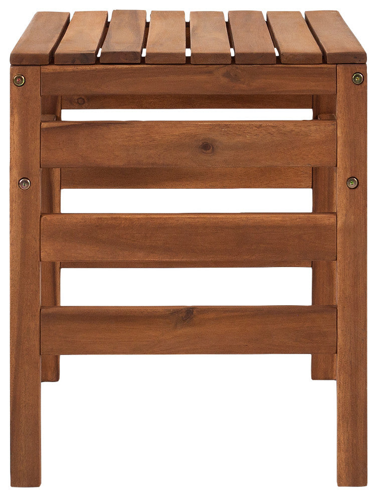 Sanibel Modular Outdoor Acacia Side Table - Brown