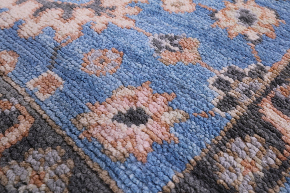 2' 6" X 16' 2" Runner Turkish Oushak Hand Knotted Wool Rug - Q15513