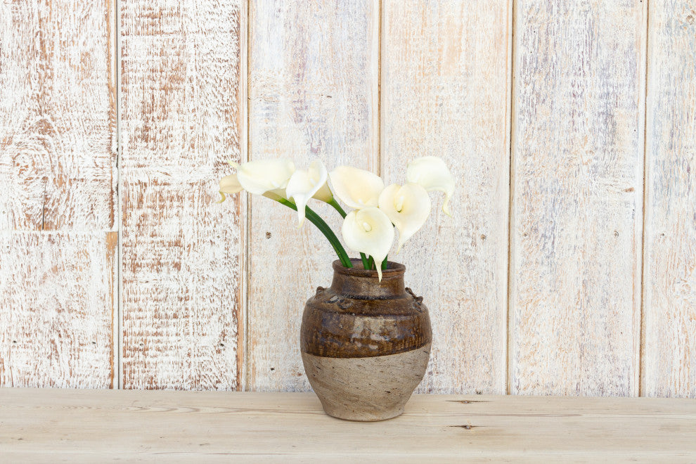 Burmese Brown Glazed Terracotta Pot
