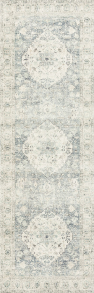Loloi II Rosette Blue/Grey 1'-6" x 1'-6" Sample Swatch