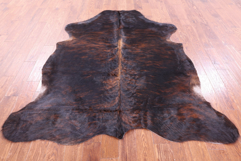 6' 11" X 5' 11" Organic Natural Hair-On Cowhide Area Rug C1479