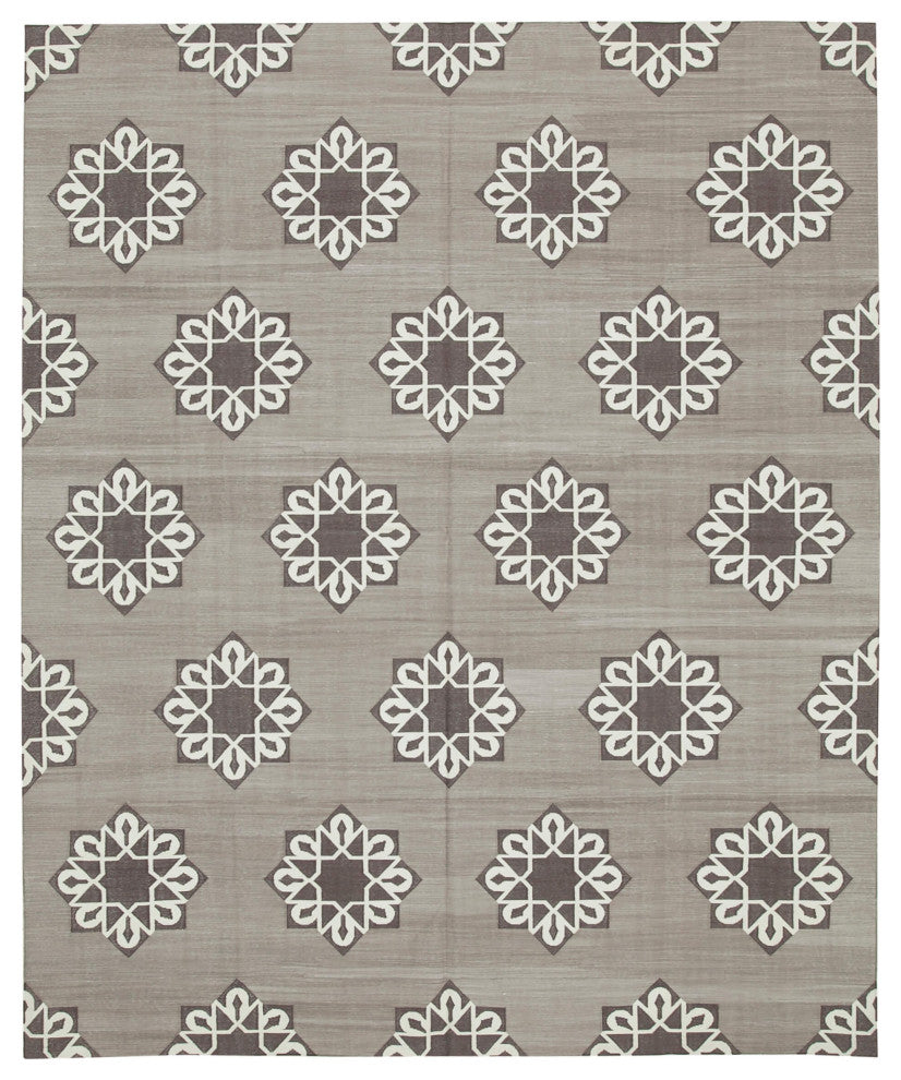 Rug N Carpet - Handmade Wool 7' 10'' x 9' 8'' Flatweave Dhurrie Kilim Rug