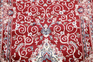Red Floral Medallion Transitional Turkish Rug Oriental Carpet 3x8