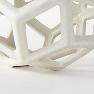 Geom White Ceramic Geometric Object