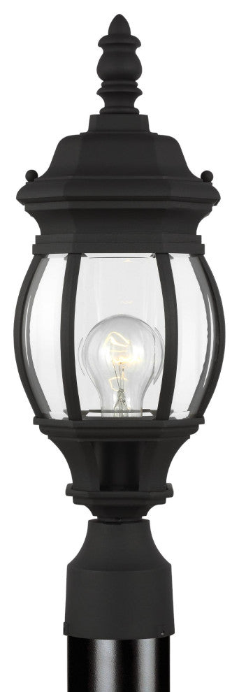 Wynfield Small 1-Light Outdoor Post Lantern, Black