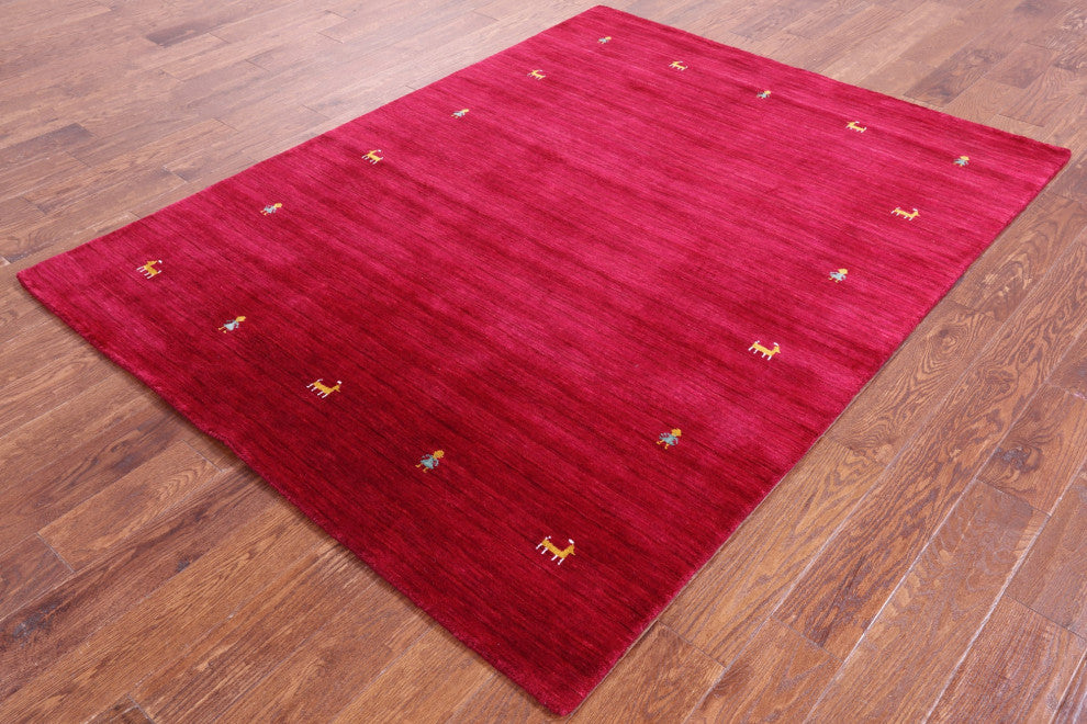 5' 0" X 7' 0" Hand-Knotted Persian Gabbeh Wool Rug - Q15295