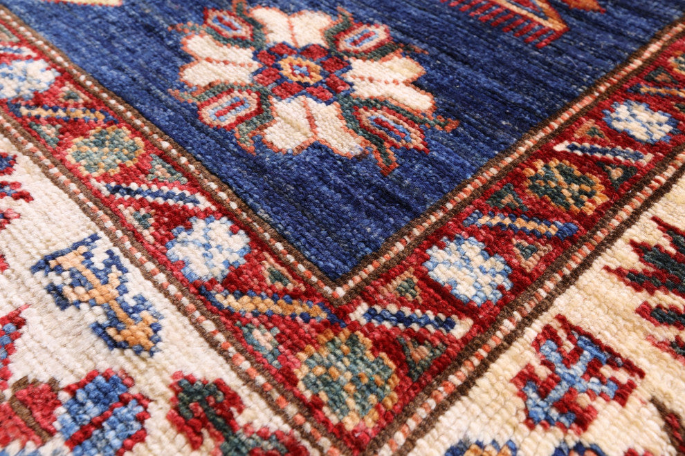 5' 4" X 6' 8" Super Kazak Handmade Wool Rug Q10255