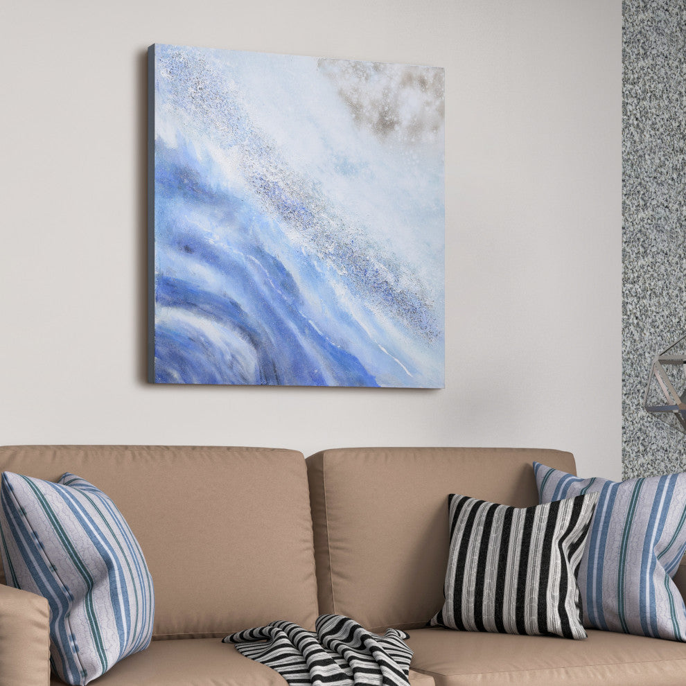 Ocean Elixer Textured Metallic Hand Painted Wall Art by Martin Edwards