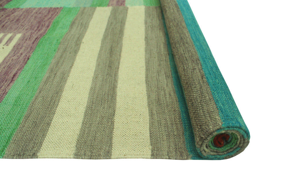 Winchester Kilim Myani Gray/Blue Rug, 6'8x9'9