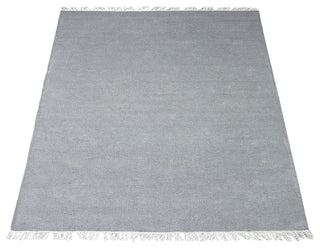 HAND WOVEN FLAT WEAVE KILIM WOOL ECO-FRIENDLY AREA RUGS-Solid,Light Silver