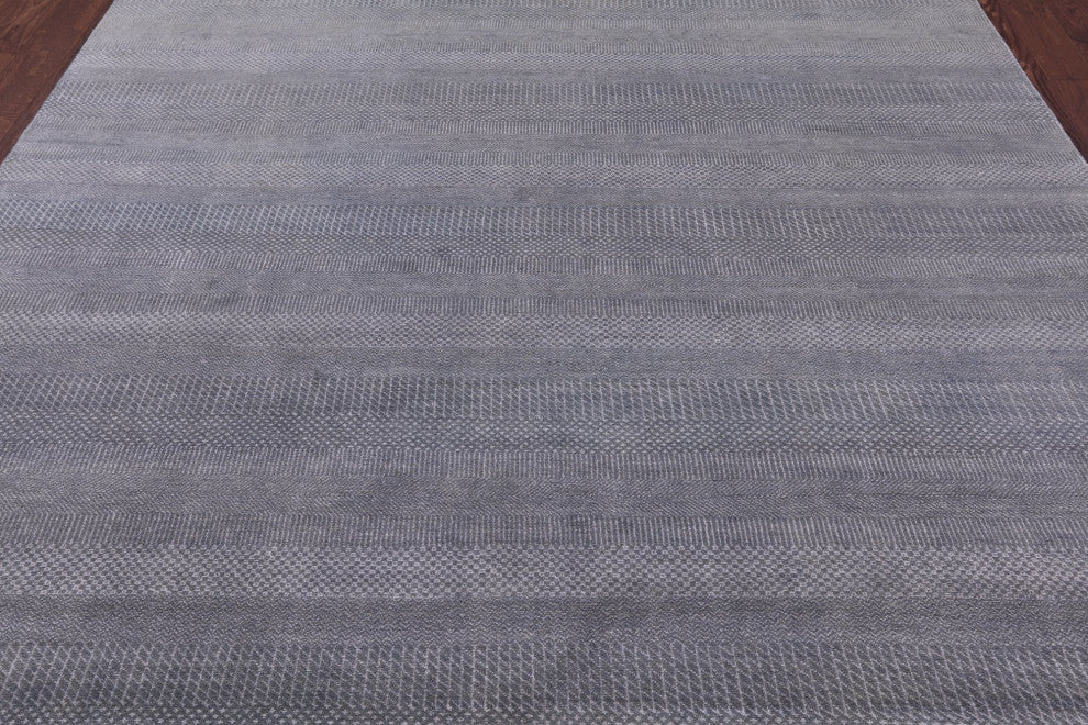 8' 1" X 10' 1" Hand Knotted Wool and Silk Savannah Grass Rug Q12010