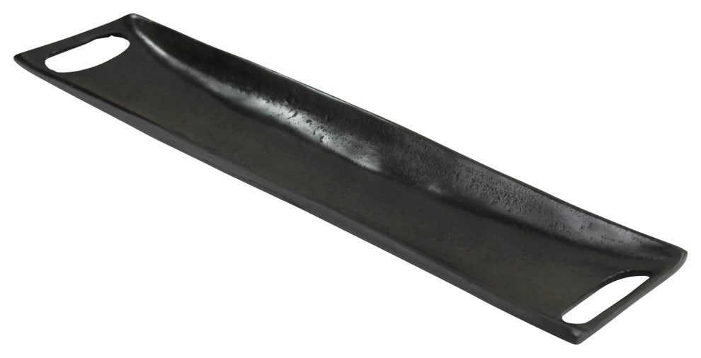 Jumbo Black Metal Boat Shaped Tray