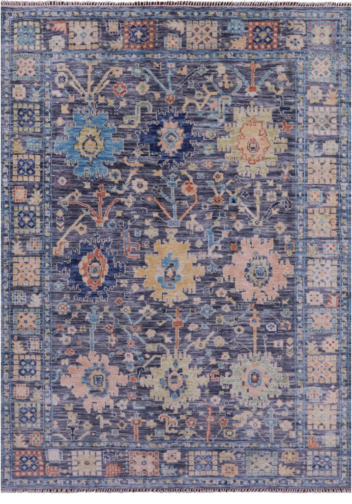 Handmade Turkish Oushak Wool Rug 6' 6" X 9' 2" - Q13354