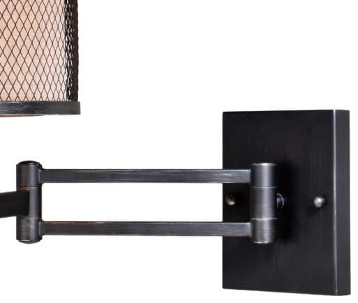 Polk Instalux Swing Arm Wall Light Warm Pewter