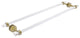 Pacific Grove 30" Back to Back Shower Door Towel Bar, Satin Brass
