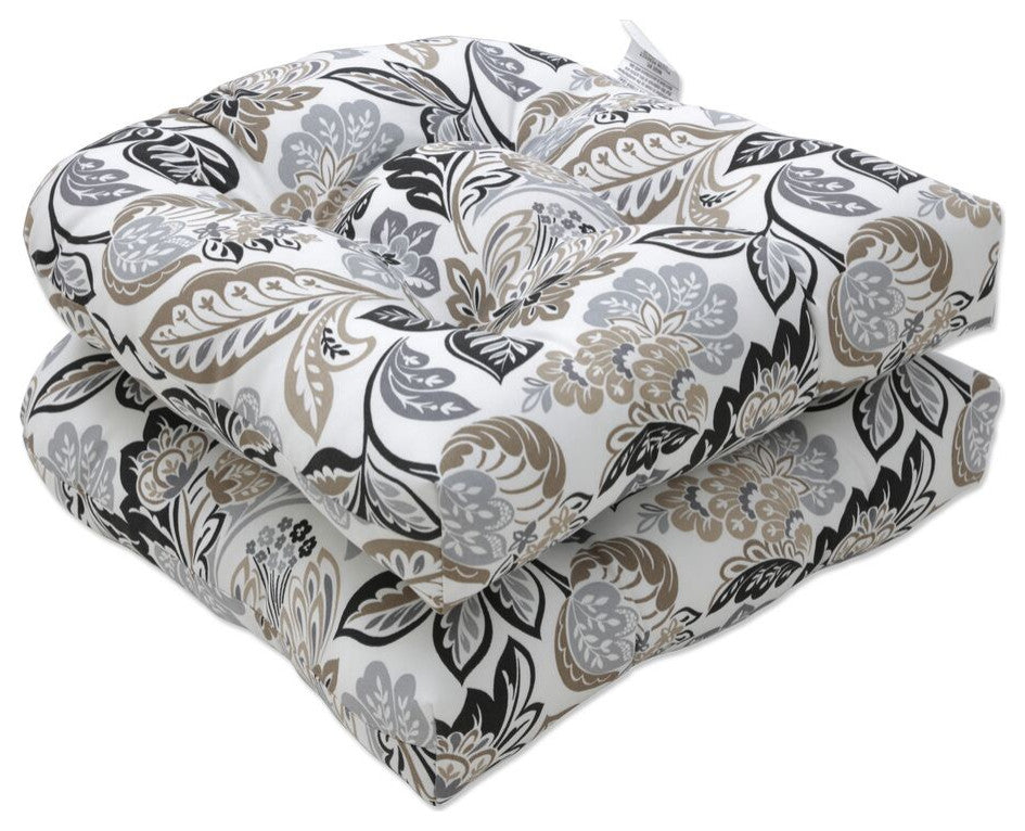 Dailey Pewter Wicker Seat Cushion, Set of 2
