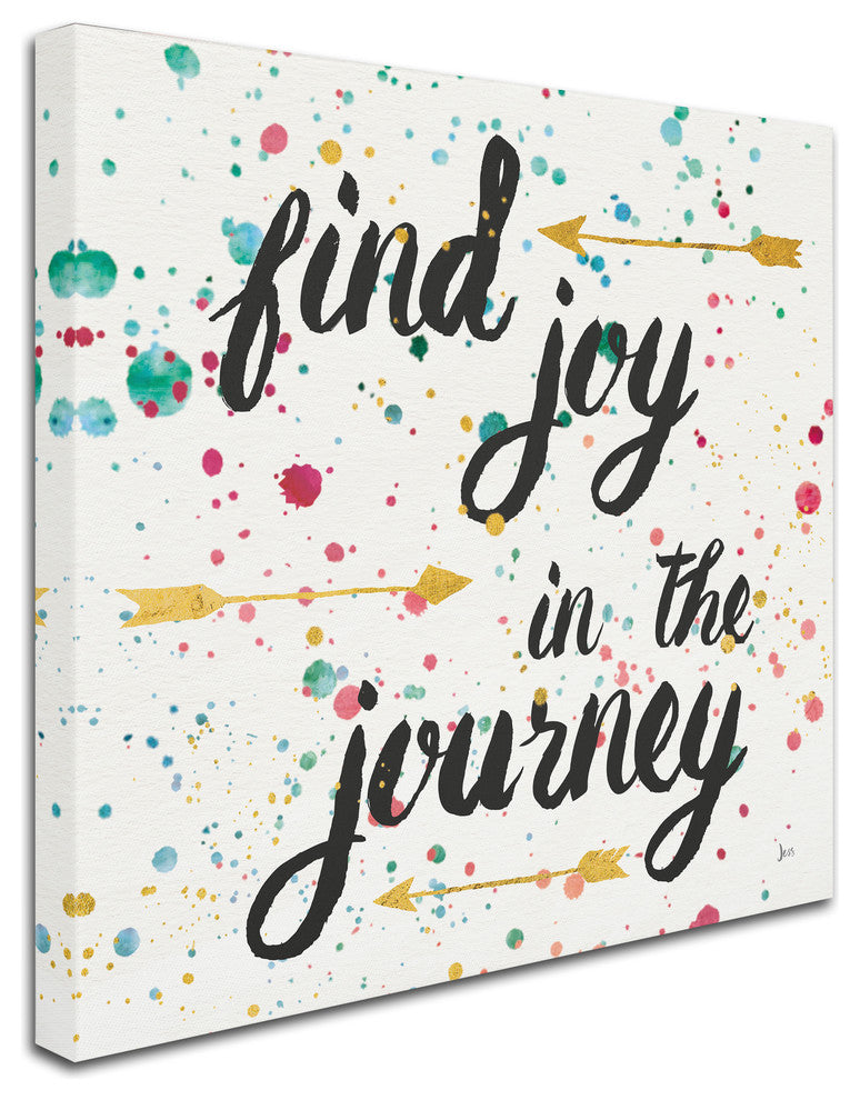 Jess Aiken 'Think Happy I' Canvas Art, 18x18