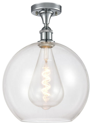 Innovations 516-1C-PC-G122-12 1-Light Semi-Flush Mount, Polished Chrome