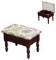 Oak Traditional Tapesty Foot Stool With Storage