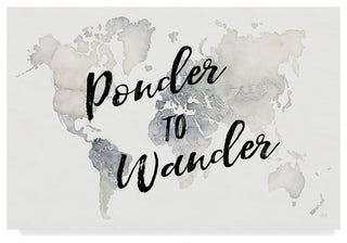 Laura Marshall 'Watercolor Wanderlust Ponder' Canvas Art, 24"x16"