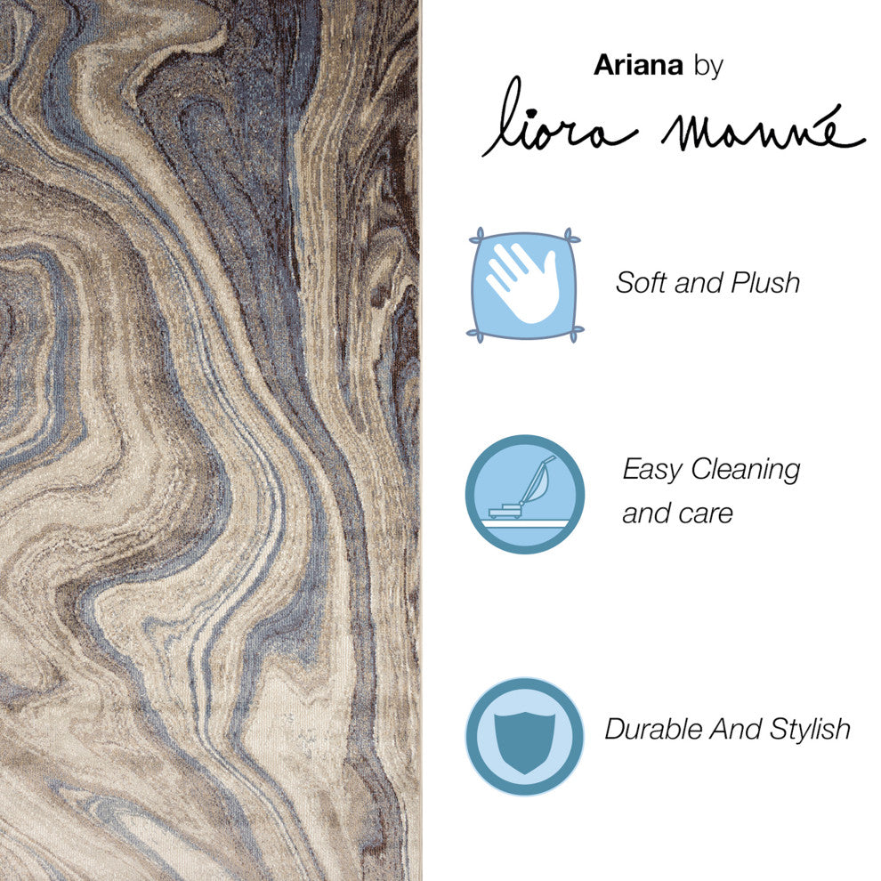 Ariana Marble Indoor Rug Cool 5'3"x7'6"