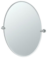 Channel 32" Frameless Oval Mirror, Chrome