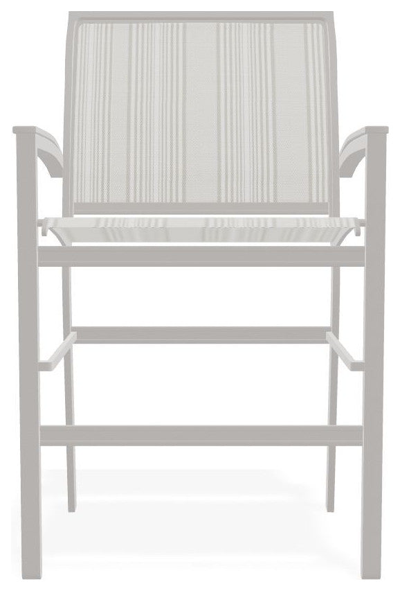 Bazza Sling Balcony Height Stackable Outdoor Stool, Harbor/Warm Gray