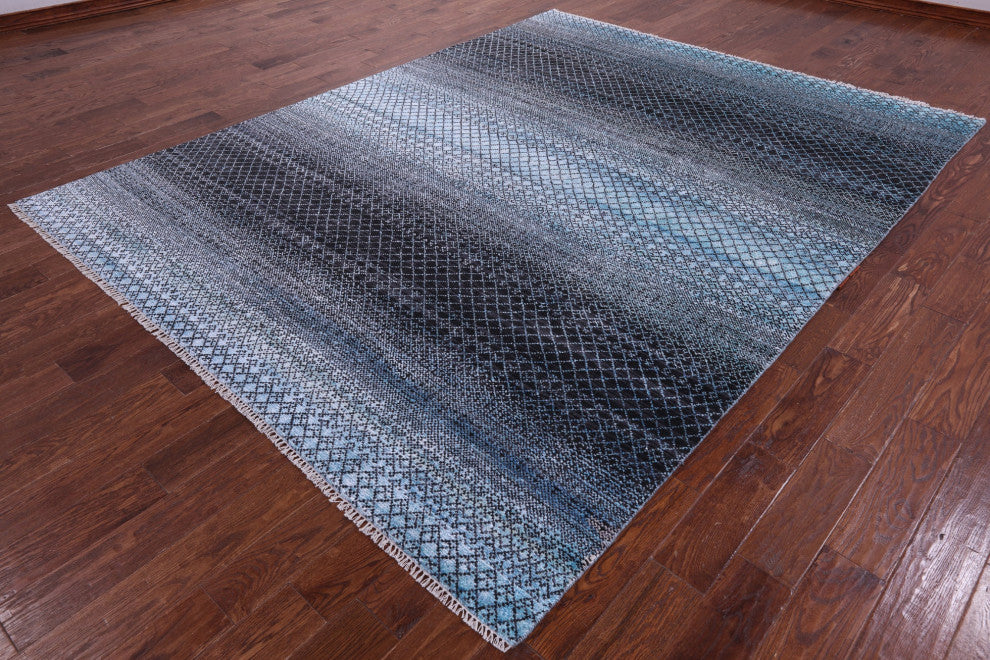 Wool & Silk Savannah Grass Hand-Knotted Rug 7' 10" X 10' 2" - Q15966