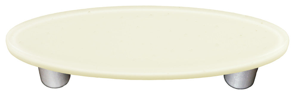 White Pull Oval, Black Post