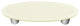 White Pull Oval, Black Post