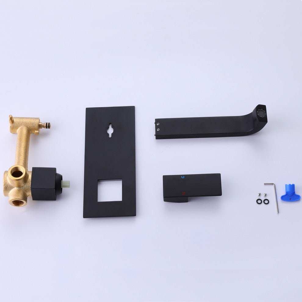 Single Handle Wall Mounted Bathroom Sink Faucet