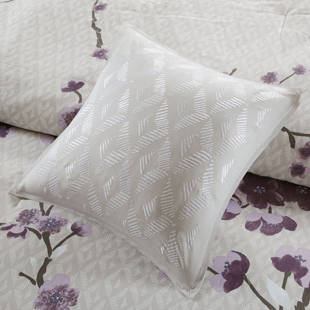 Madison Park Holly Midnight Floral Comforter/Duvet Cover Set