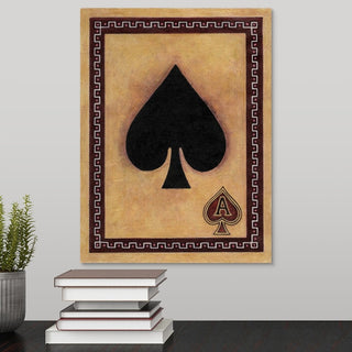 Ace Of Spades Wrapped Canvas Art Print, 12"x16"x1.5"