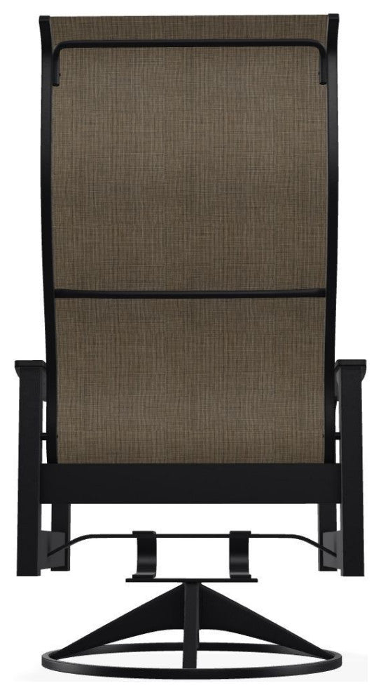Leeward Sling Outdoor Swivel Rocker, Kora/Black