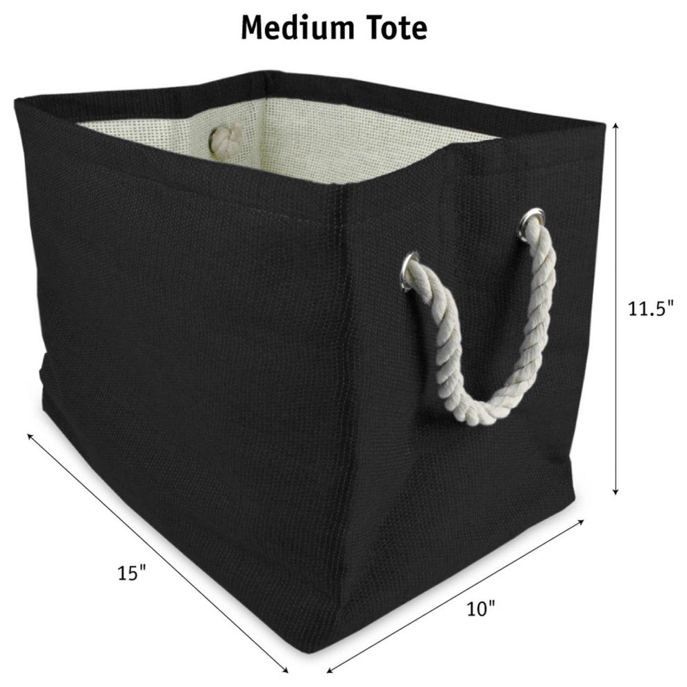 Paper Bin Stripe Gold Rectangle Medium 15"x10"x12"
