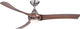 Droid LED Nickel Walnut Ceiling Fan